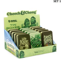 G-ROLLZ | Cheech & Chong™ - Medium Storage Boxes 15pcs in Display - 4.5x2.5x1in [CC3351]